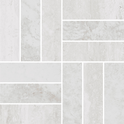 Ivory Basketweave Mosaics (Matte) Basketweave