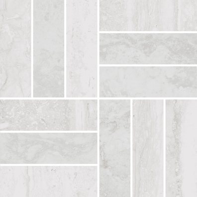 Ivory Basketweave Mosaics (3D Plus) Basketweave