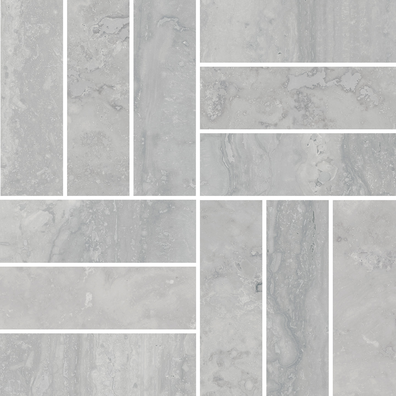 Silver Basketweave Mosaics (Matte) Basketweave