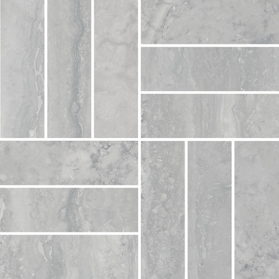 Silver Basketweave Mosaics (3D Plus) Basketweave