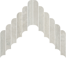 Beige Rounded Chevron Mosaics (3D Plus) Rounded Chevron