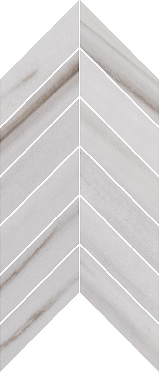 Majestic White Lasa Chevron Mosaics (Polished) M2x6CHEV