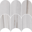 Majestic White Lasa Arch Mosaics (Polished) M4x6ARCH
