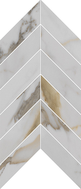 Imperial Gold Calacatta Chevron Mosaics (Matte) M2x6CHEV