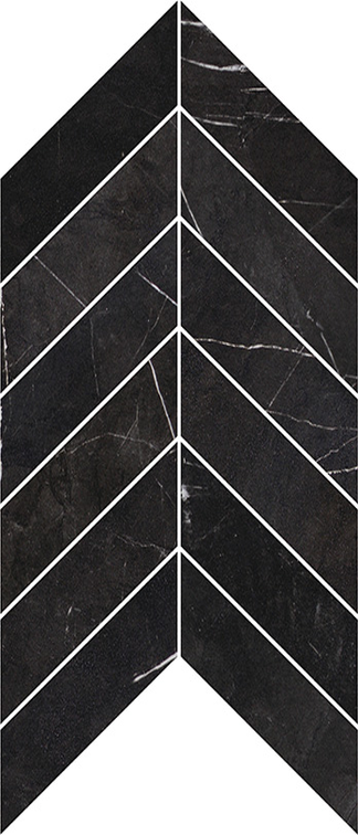 Regal Black Chevron Mosaics (Matte) M2x6CHEV