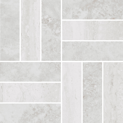Ivory Basketweave Mosaics (3D Plus) Basketweave