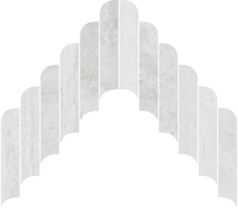 Ivory Rounded Chevron Mosaics (3D Plus) Rounded Chevron