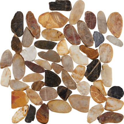 Mixed Salad Flat Flat Pebble Mosaics 12x12
