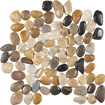 Mixed Salad Round Round Pebble Mosaics 12x12