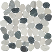 Silver Quartz Flat Flat Pebble Mosaics 12x12