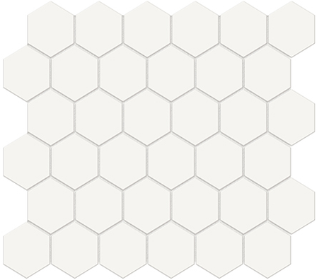 Canvas White 2in Hexagon Mosaic 11x12.5