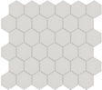 Halo Grey 2in Hexagon Mosaic (Unglazed) 11x12.5