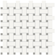 Canvas White & Cement Chic Basketweave Mixed Mosaic 12x12