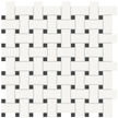 Canvas White & Retro Black Basketweave Mixed Mosaic 12x12