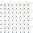 Canvas White & Cloud Blue Basketweave Mixed Mosaic 12x12