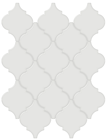 Vintage Grey Arabesque Beveled Mosaic (Glossy) 10x13