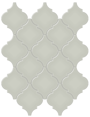Soft Sage Arabesque Beveled Mosaic (Glossy) 10x13
