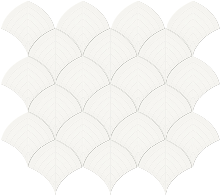 Canvas White Scallop Mosaic (Glossy) 11x12.5