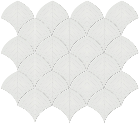 Vintage Grey Scallop Mosaic (Glossy) 11x12.5