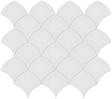 Vintage Grey Scallop Mosaic (Glossy) 11x12.5