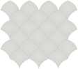 Halo Grey Scallop Mosaic (Glossy) 11x12.5