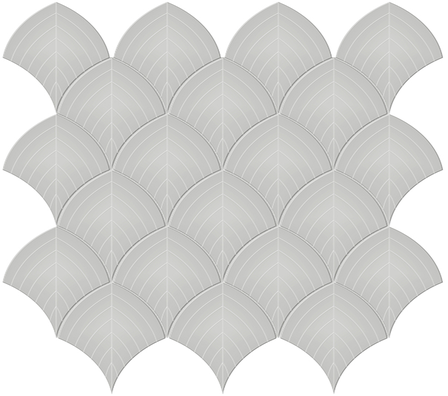 Loft Grey Scallop Mosaic (Glossy) 11x12.5