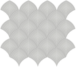 Loft Grey Scallop Mosaic (Glossy) 11x12.5