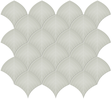 Soft Sage Scallop Mosaic (Glossy) 11x12.5
